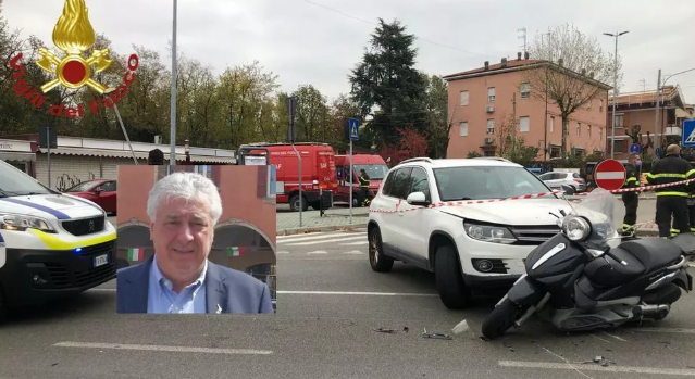  Sassuolo / incidente tra auto e motociclo: ferito il sindaco Menani