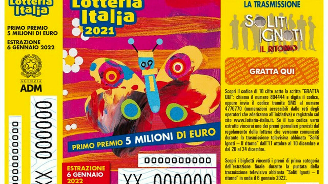  Lotteria di Capodanno: il secondo premio da 2,5 mln va a Formigine
