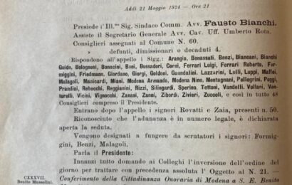 Anche Modena revoca la cittadinanza a Mussolini