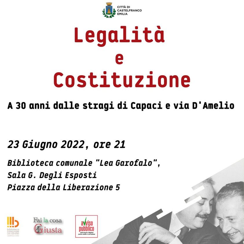  Stasera a Castelfranco ‘Legalità e Costituzione’ con il Cardinale Zuppi