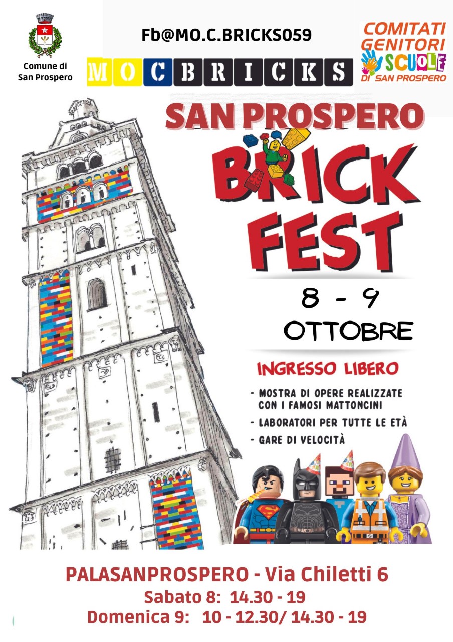  La “San Prospero Brick Fest” anima il fine settimana al Palasanprospero