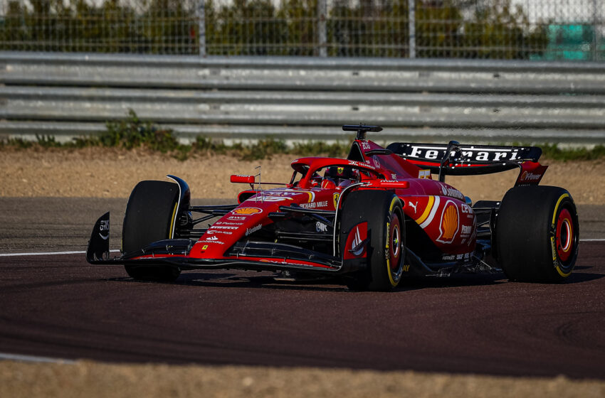  F1, la Ferrari in pista a Fiorano per il filming day.