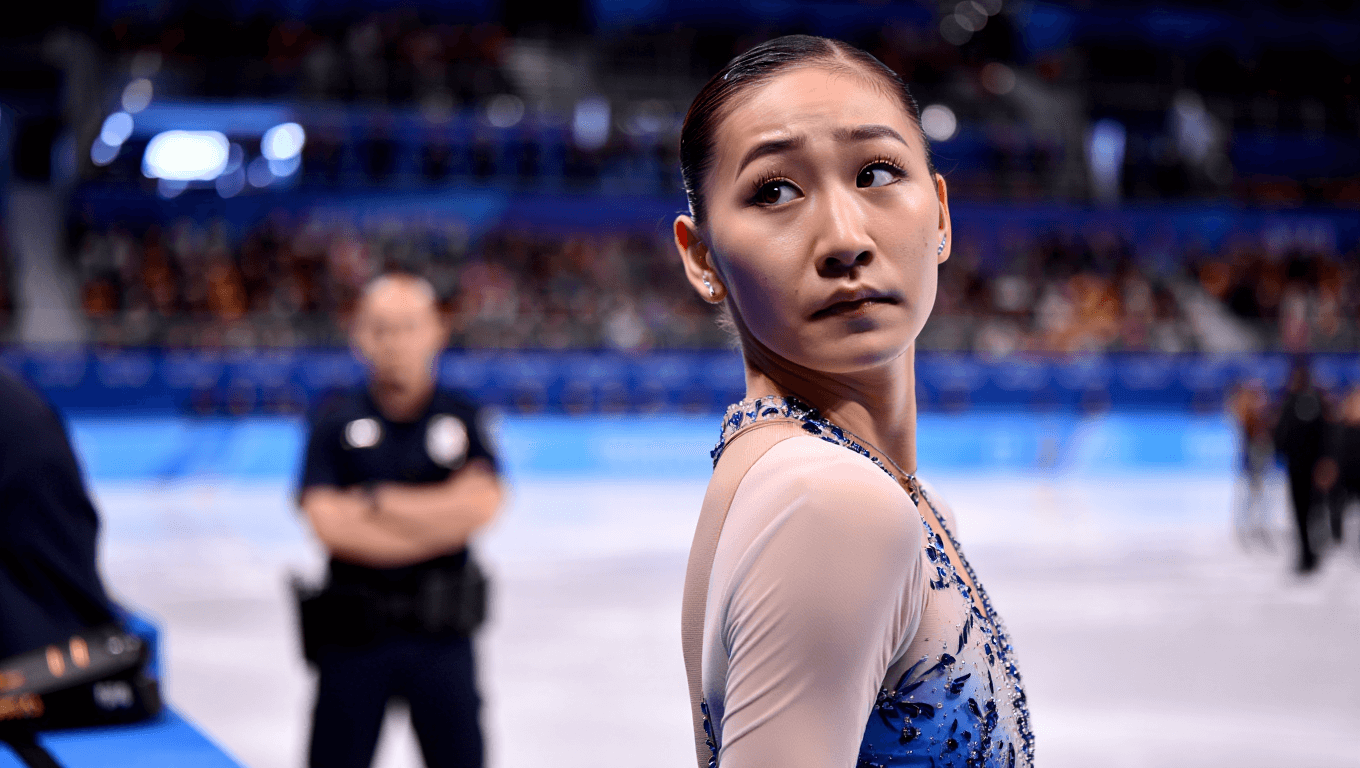 Olympian drops routine amid police probe