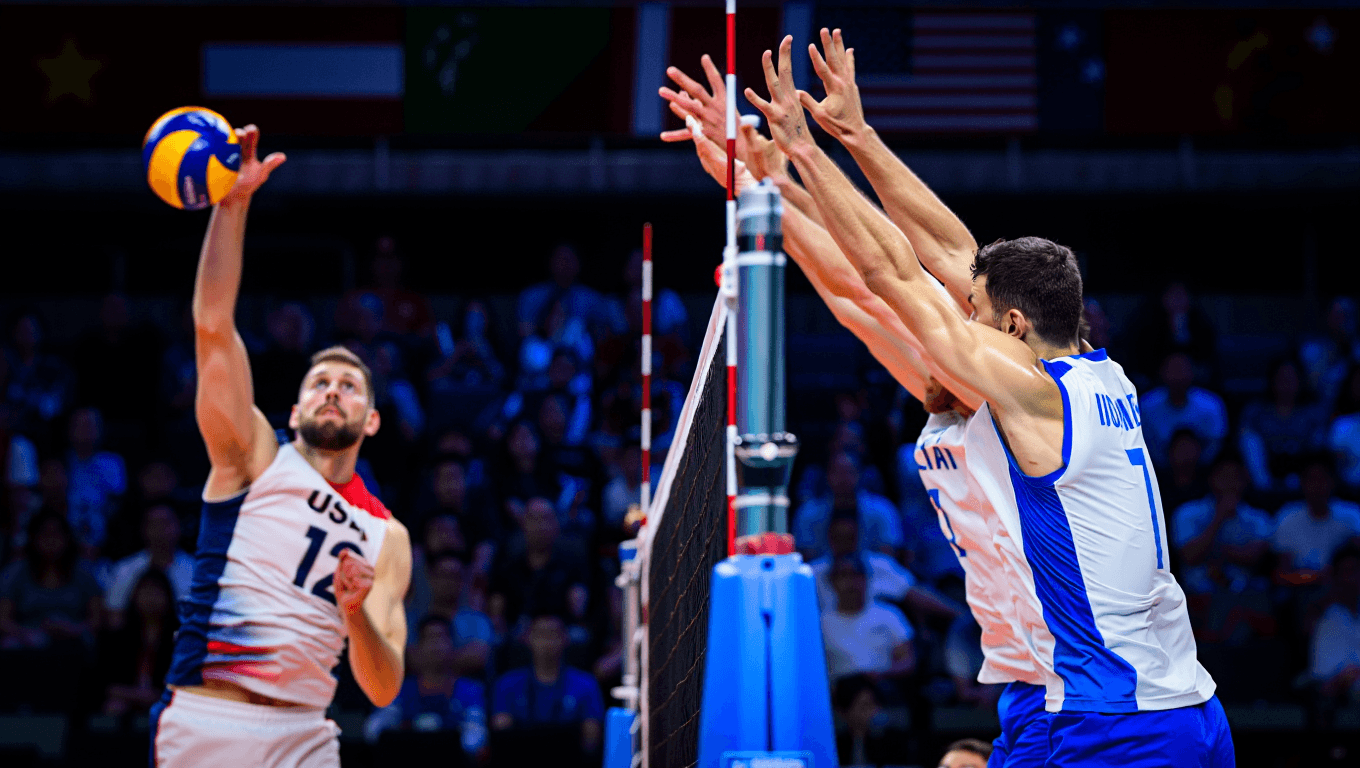 American Serving Surge Ends Italy’s VNL Run